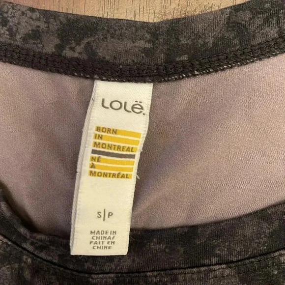 Lole brown and black patterned t-shirt size Small - Picture 2 of 5